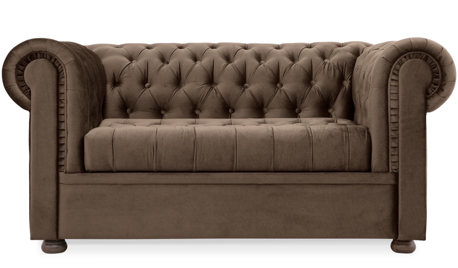 Диван Честерфилд 2-х местный Шоколадный