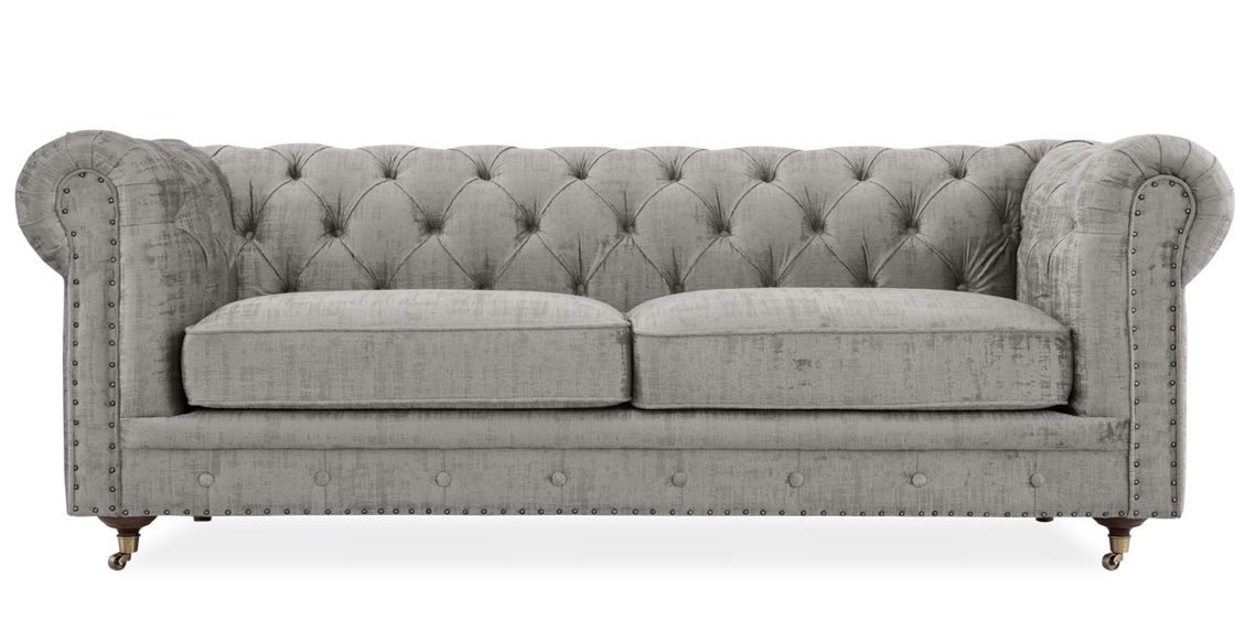 Диван Честер Классик 3-х местный Серый